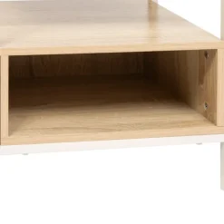 Table de chevet avec tablette et niche en bois