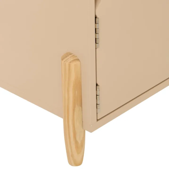 Table de chevet enfant forme ourson avec porte de rangement