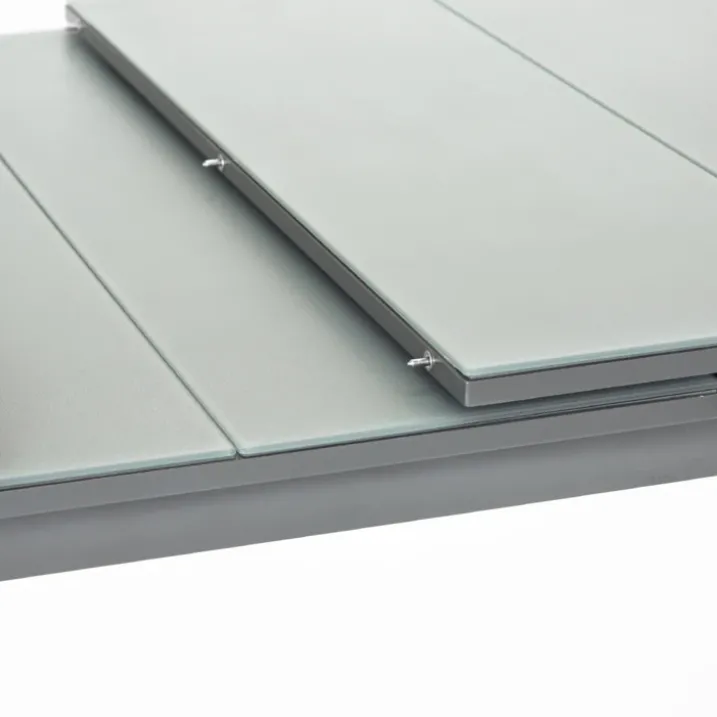 Table de jardin en aluminium et verre