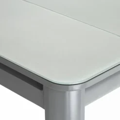 Table de jardin en aluminium et verre