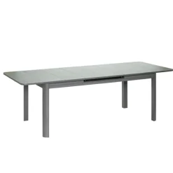 Table de jardin en aluminium et verre