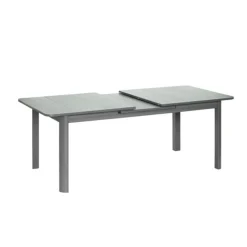 Table de jardin en aluminium et verre