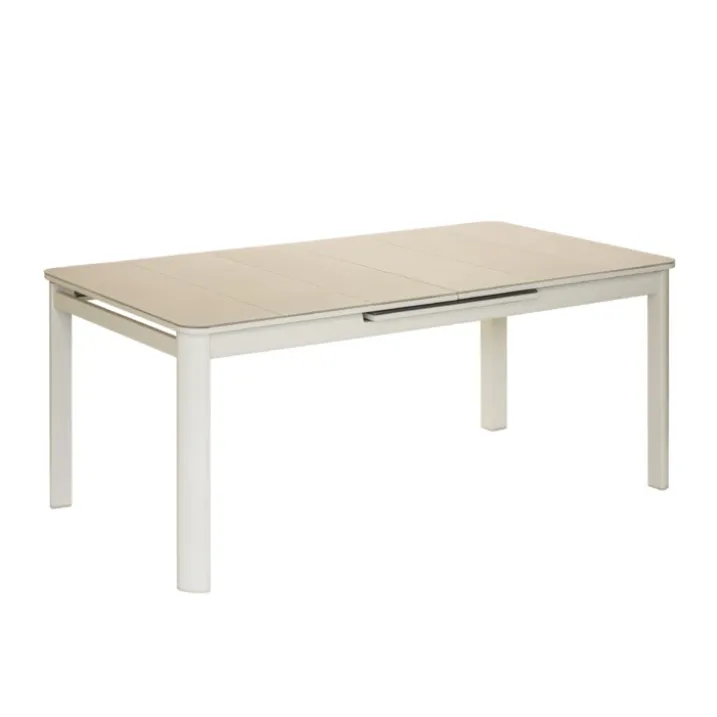 Table de jardin en aluminium et verre