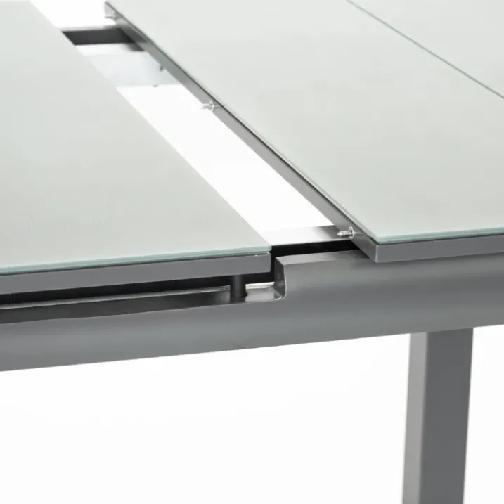 Table de jardin en aluminium et verre