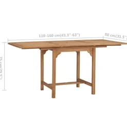 Table de jardin extensible en teck