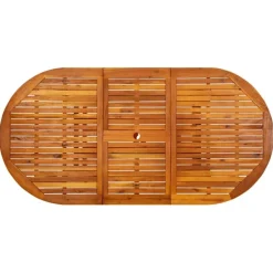 Table de jardin ovale en acacia