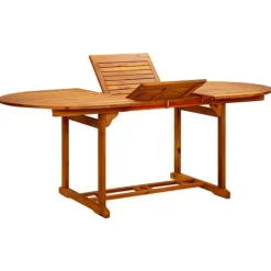 Table de jardin ovale en acacia