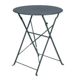 Table de jardin pliante en acier ronde