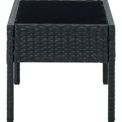 Table de jardin rectangulaire en résine tressée