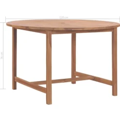Table de jardin ronde en bois