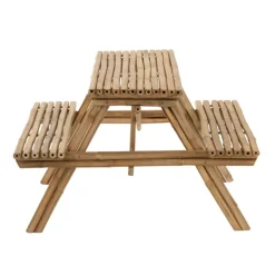 Table de pique-nique en bambou naturel