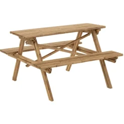 Table de pique-nique en bambou naturel