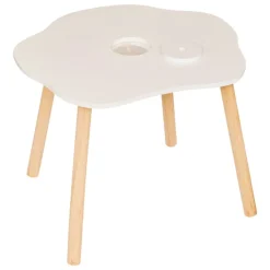 Table enfant forme organique avec pieds en bois