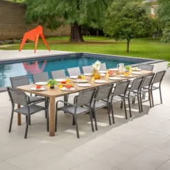Table extensible aluminium 2/14 personnes