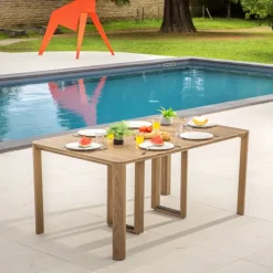 Table extensible aluminium 2/14 personnes