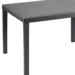 Table à manger extérieure Queen effet rotin