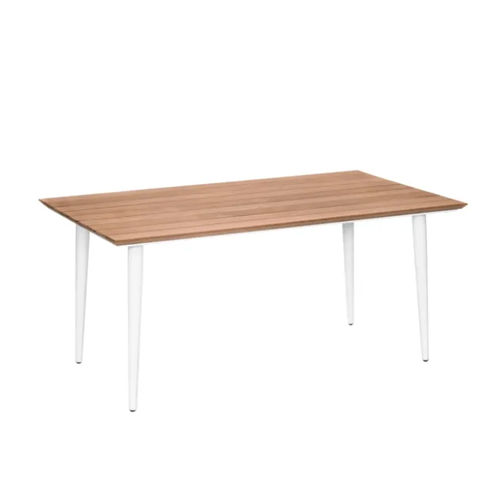 Table rectangulaire en acier et teck