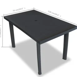 Table rectangulaire en pvc