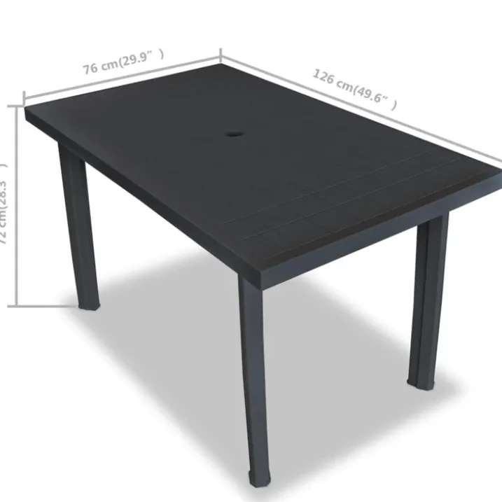 Table rectangulaire en pvc