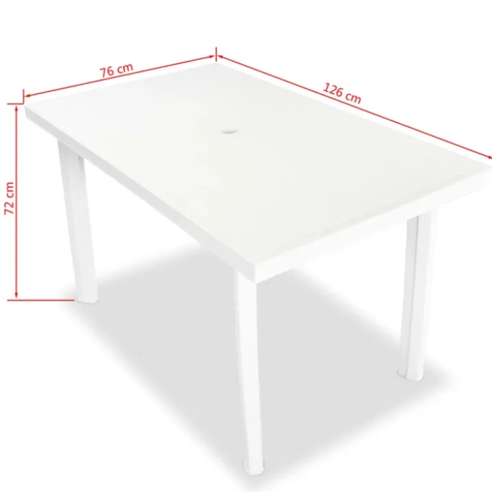 Table rectangulaire en pvc