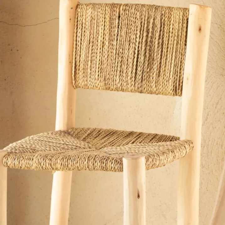 Tabouret de bar bois dossier aligné