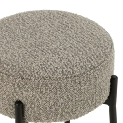 Tabouret de bar en tissu bouclette et métal