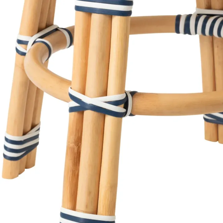 Tabouret de jardin en rotin tressé