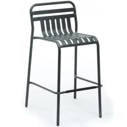 Tabouret extérieur haut avec dossier