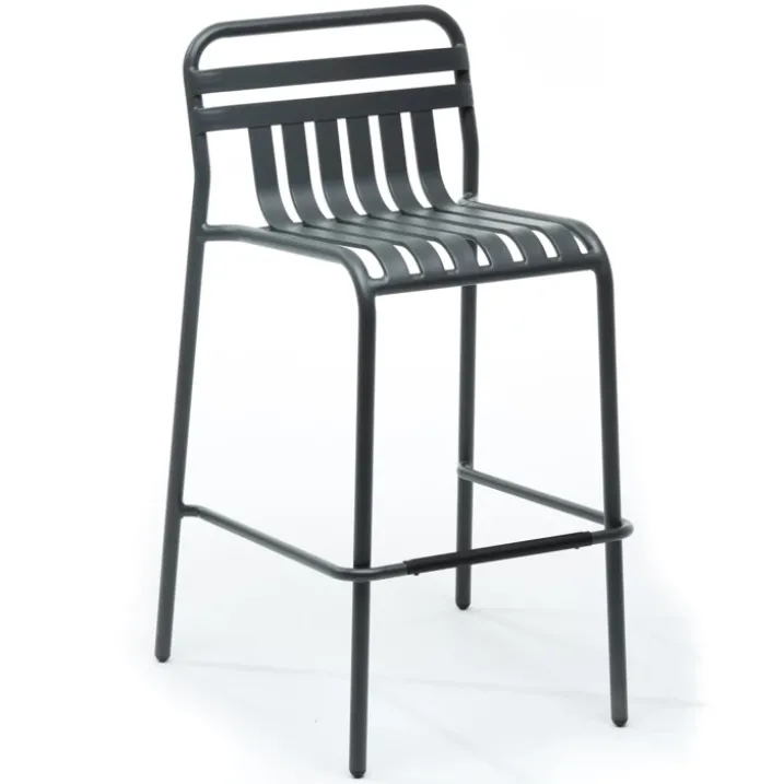 Tabouret extérieur haut avec dossier