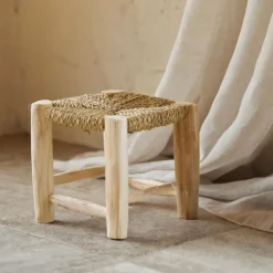 Tabouret Marocain bois de laurier