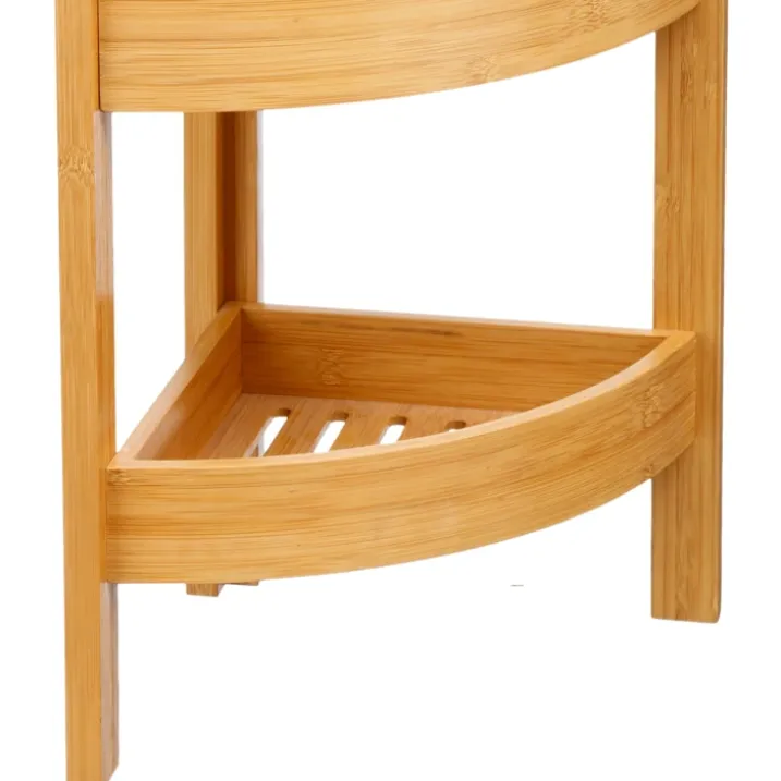 Étagère d'angle en bambou