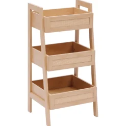 Étagère de rangement 3 niveaux avec paniers intégrés