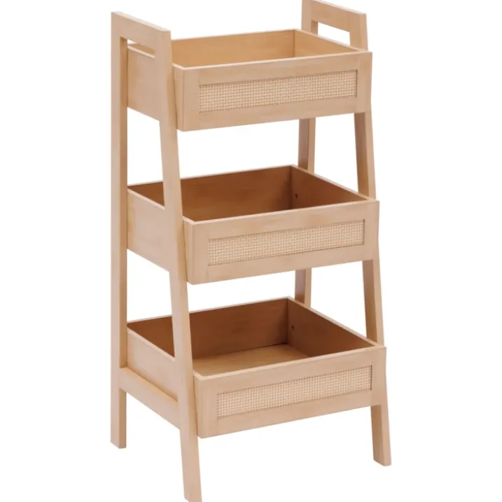 Étagère de rangement 3 niveaux avec paniers intégrés