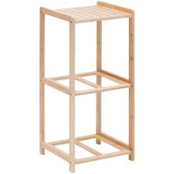 Étagère de rangement 2 niveaux avec boîtes tissu