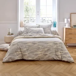 Taie de traversin coton 57 fils motif ondulé