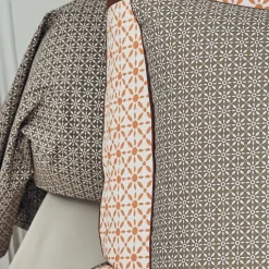 Taie de traversin en percale au style graphique