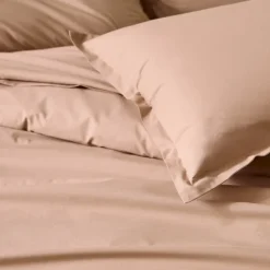 Taie de traversin percale de coton piquée unie