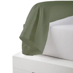 Taie de traversin percale de coton piquée unie