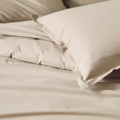 Taie de traversin percale de coton piquée unie