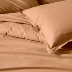 Taie de traversin percale de coton piquée unie