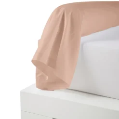 Taie de traversin percale de coton piquée unie