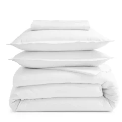 Taie de traversin percale de coton piquée unie
