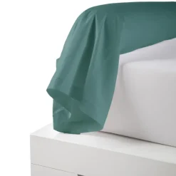 Taie de traversin percale de coton piquée unie