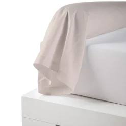Taie de traversin percale de coton piquée unie