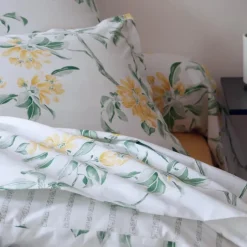 Taie de traversin percale de coton floral