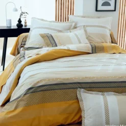 Taie d'oreiller en percale de coton au style ethnique chic