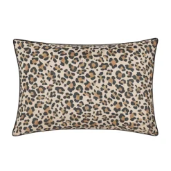 Taie d’oreiller percale de coton léopard
