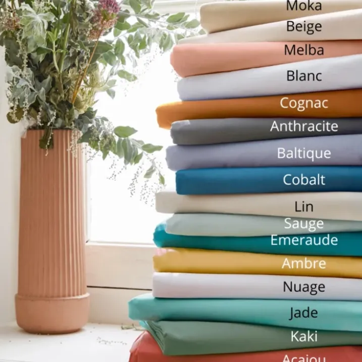Taie d’oreiller percale de coton made in France