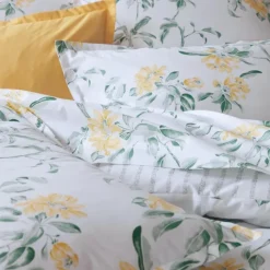 Taie d’oreiller percale de coton floral