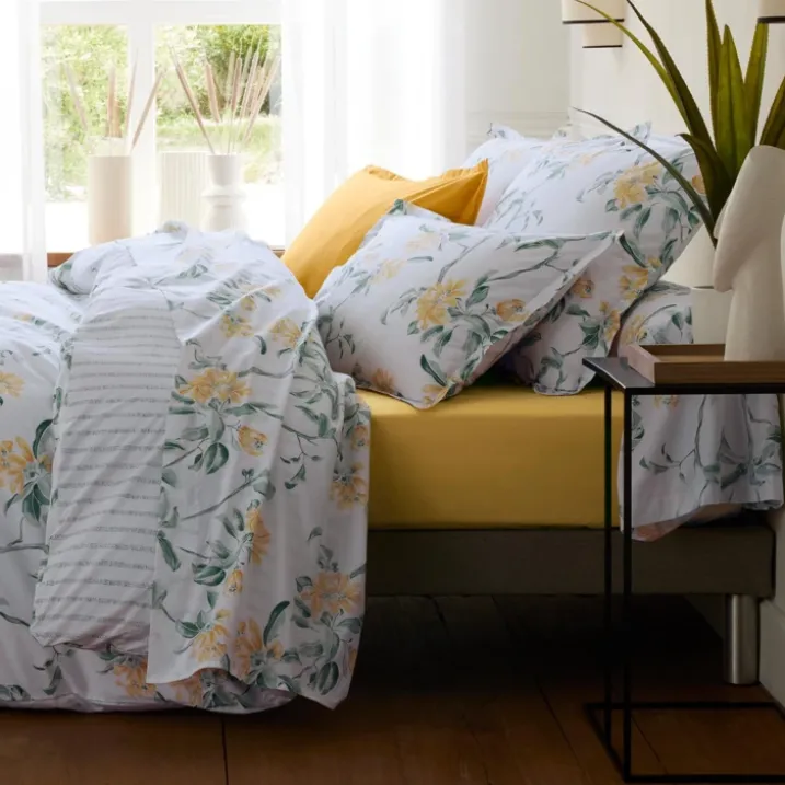 Taie d’oreiller percale de coton floral